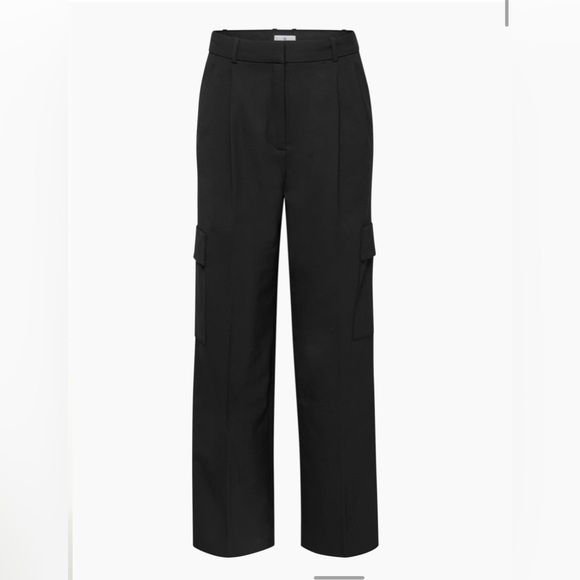NWT Aritzia Babaton Spotlight Cargo Pant City Wool in Black Size 6 - Picture 7 of 14